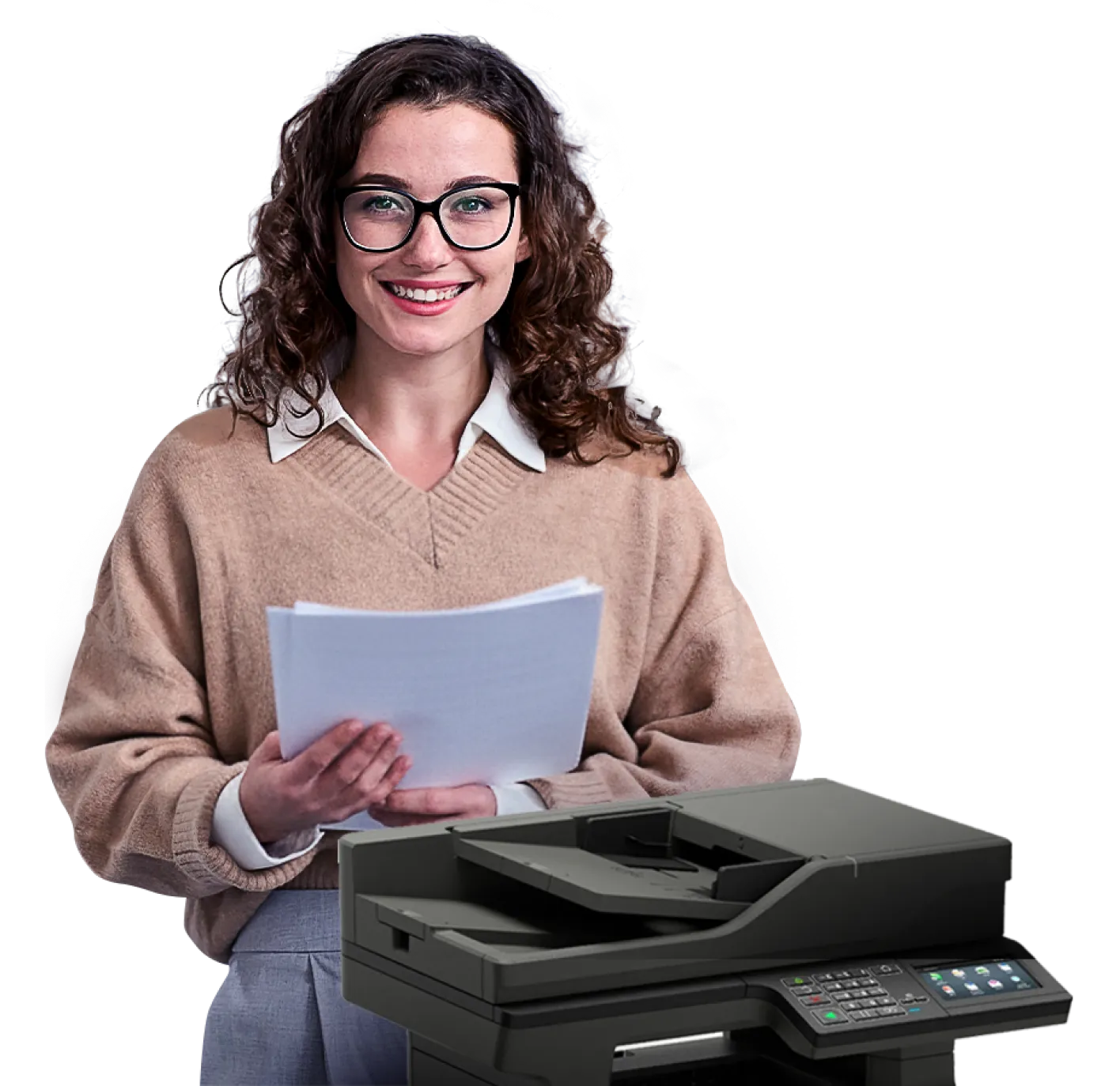 Mulher em atras da impressora (1) - Gomaq